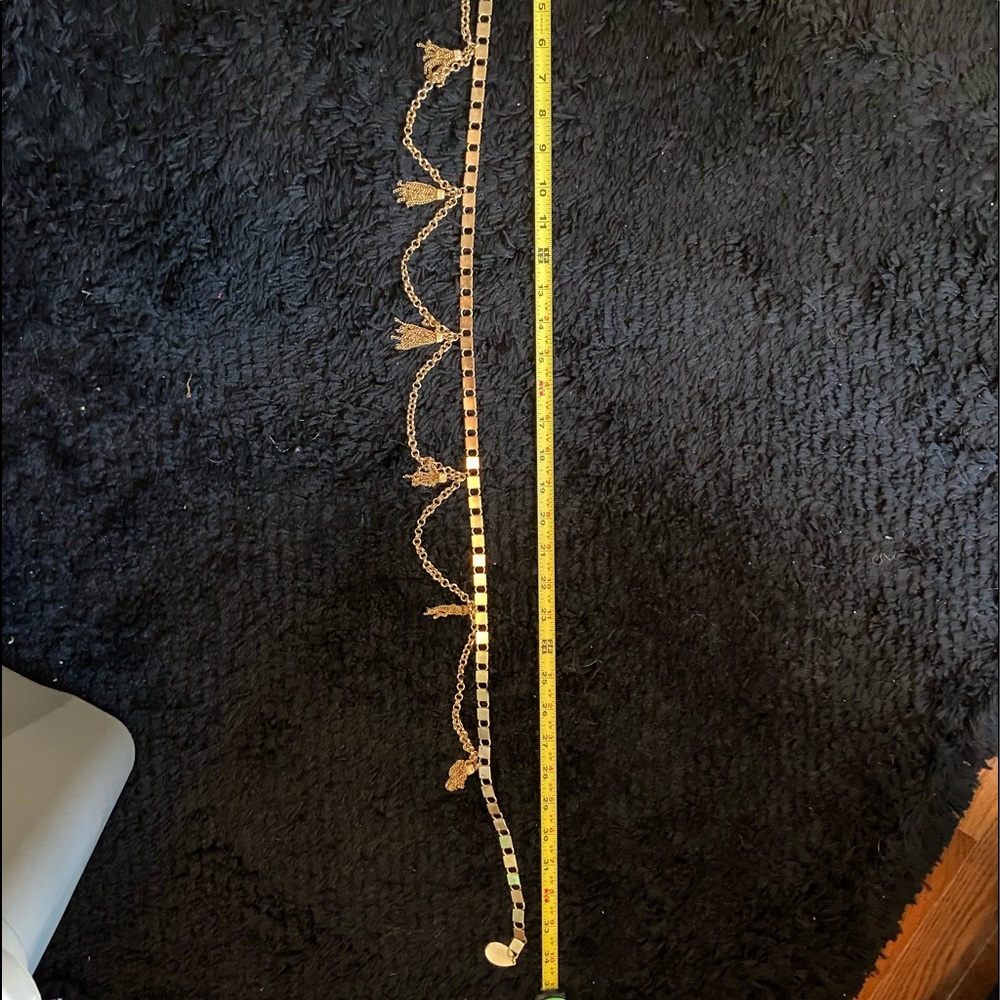 Vintage gold tone chain belt